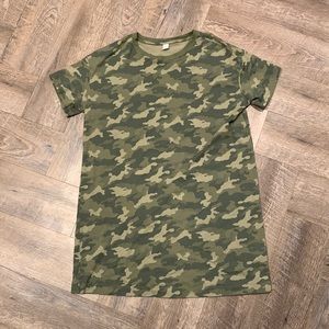 camo teeshirt dress
